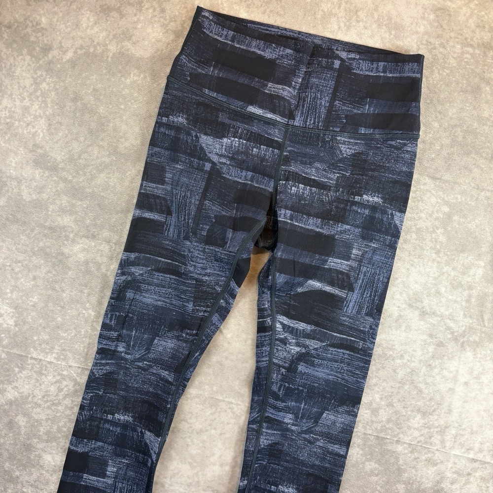 Lululemon Wunder Under Leggings Womens 8 Blue Luxtreme Inkwell Yoga Workout